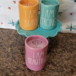 Rae Dunn Candles BRAVE STRONG BEAUTIFUL New